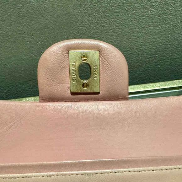 Chanel Lambskin Quilted Medium Double Flap Sakura Pink - Picture 13 of 14